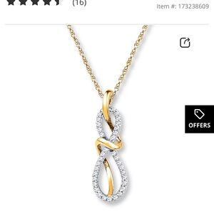 Elegant Gold and Silver Infinity Necklace